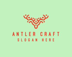 Antlers - Deer Antlers Zoo logo design
