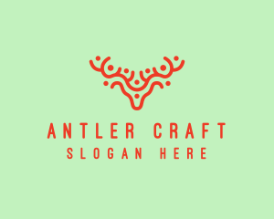 Deer Antlers Zoo logo design