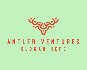 Deer Antlers Zoo logo design