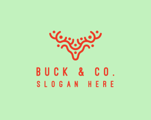 Deer Antlers Zoo logo design