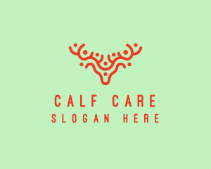 Calf - Deer Antlers Zoo logo design