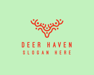 Deer Antlers Zoo logo design