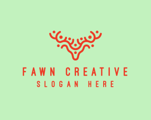 Fawn - Deer Antlers Zoo logo design