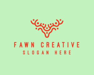 Deer Antlers Zoo logo design