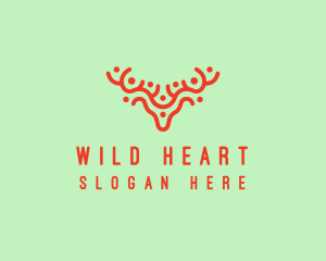 Deer Antlers Zoo logo design