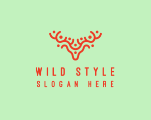 Deer Antlers Zoo logo design