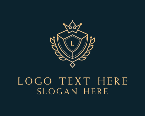 Deluxe - Shield Royalty Letter logo design