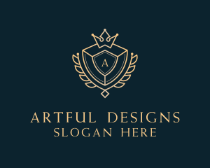 Shield Royalty Letter logo design