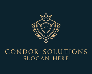 Shield Royalty Letter logo design