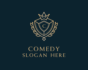 High End - Shield Royalty Letter logo design