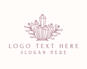 Style - Floral Nature Crystals logo design