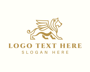 Firm - Lion Wing Griffin logo design