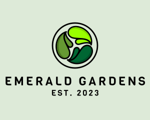 Eco Garden Leaf logo design