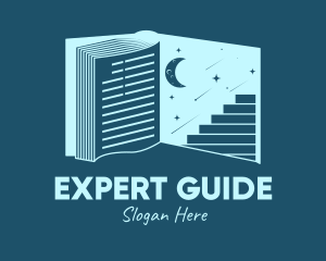 Guide - Galaxy Moon Book logo design