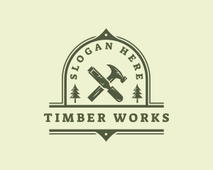 Logger - Chisel Hammer Artisan logo design