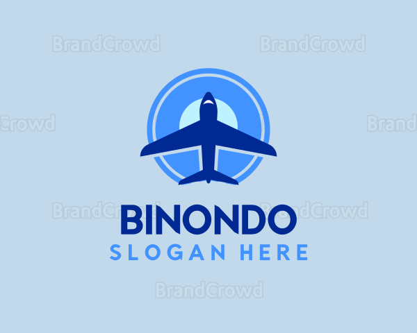 Blue Airline Plane Logo