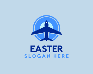 Blue Airline Plane Logo