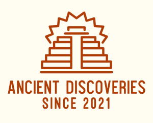 Archaeology - Ancient Mayan Pyramid logo design