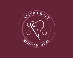 Needle Heart Tailoring logo design