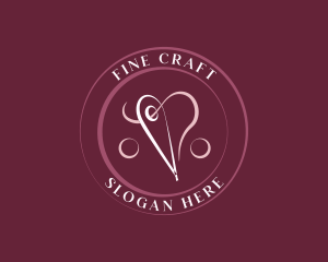 Needle Heart Tailoring logo design