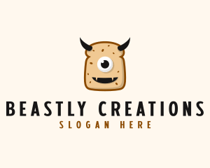 Monster - Sandwich Monster Snack logo design