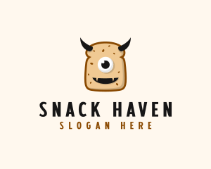 Sandwich Monster Snack logo design