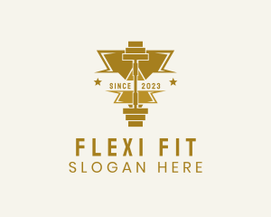 Barbell Fitness Weights  logo design