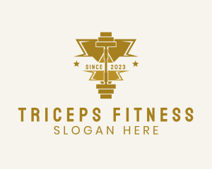 Barbell Fitness Weights  logo design