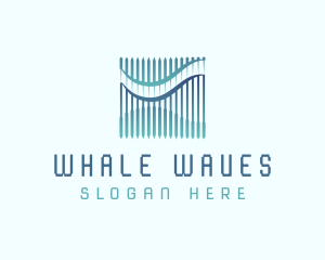 Gradient Cyber Waves logo design