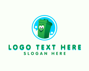 Rubbish - Trash Garbage Bin logo design