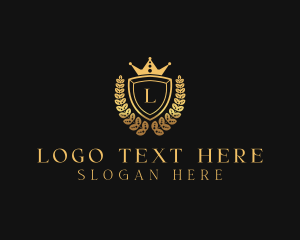 Luxury - Royal Crown Shield logo design