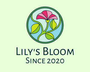 Lily - Stained Glass Wellness Lily logo design