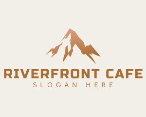 Riverside - Tall Mountain Peak logo design