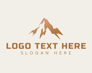 Land - Tall Mountain Peak logo design