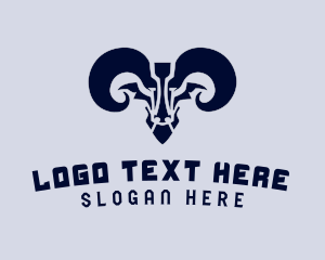 Horns - Wild Ram Esports logo design