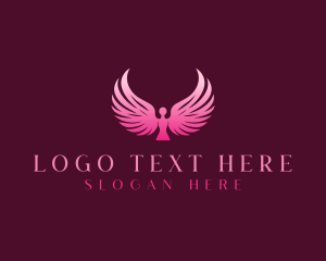 Healing - Wings Angel Retreat logo design
