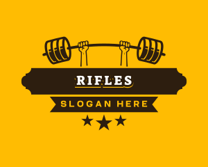 Weightlifting Barbell Fitness Logo