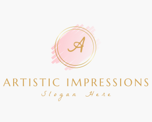 Feminine Brush Stroke Cosmetics logo design