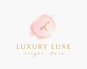 Feminine Brush Stroke Cosmetics logo design