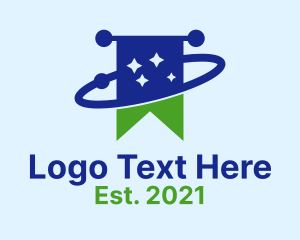 Space - Starry Orbit Flag logo design
