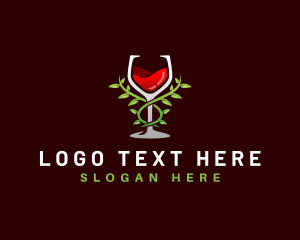 Fine Dine - Vine Wine Glass logo design