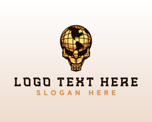 Lifting - Strong Atlas Globe logo design