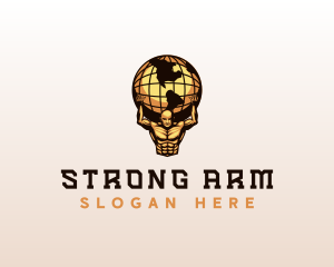 Strong Atlas Globe logo design