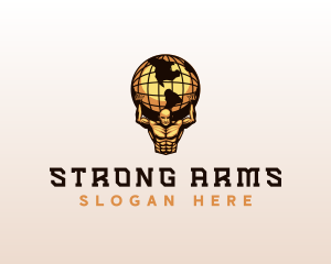 Strong Atlas Globe logo design