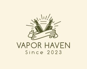 Vape - Hipster Vape Ribbon logo design