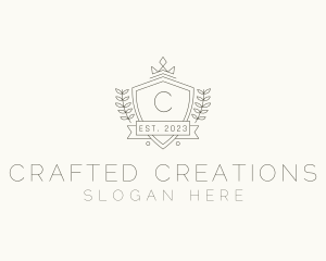 Bespoke - Crown Shield Wreath logo design