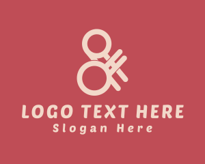 Typography - Modern Ampersand Ligature logo design