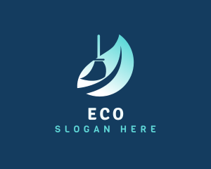Eco Broom Housekeeping logo design