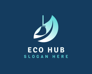 Eco Broom Housekeeping logo design