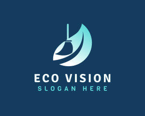 Eco Broom Housekeeping logo design